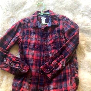 Carters boys red plaid flannel (Sz 8)